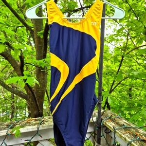 Yellow and Blue Swimsuit